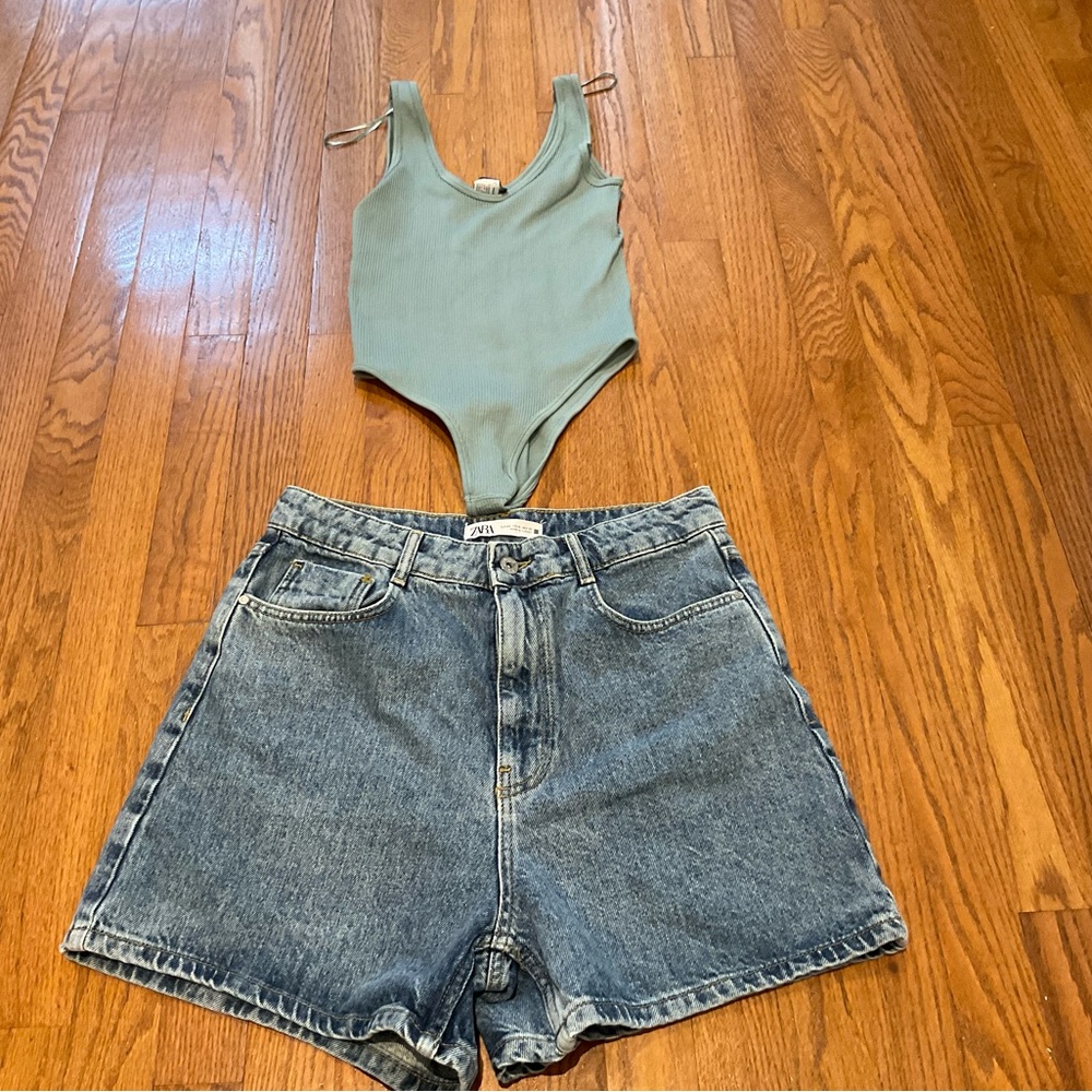 ZARA SHORTS & BODYSUIT bundle | Denim, classic style